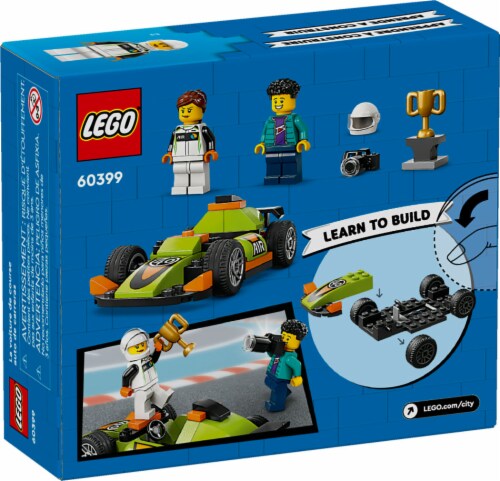 LEGO® City Green Race Car Set Perspective: back