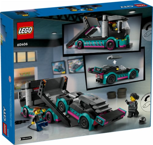 LEGO® City Race Car And Car Carrier Truck Perspective: back