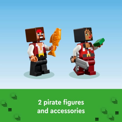 LEGO® Minecraft Pirate Ship Voyage Boat Set Perspective: back