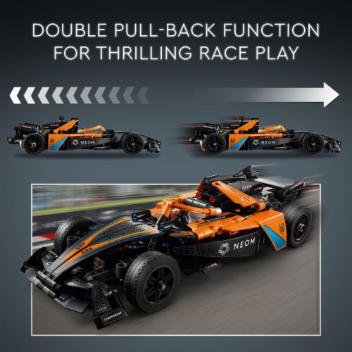 LEGO Technic NEOM McLaren Formula E Race Car Toy and Birthday Gift Idea 42169 Perspective: back