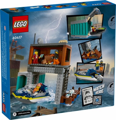 LEGO® City Police Speedboat and Crooks' Hideout Building Set Perspective: back