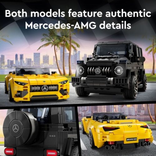 LEGO Speed Champions Mercedes-AMG G 63 & Mercedes-AMG SL 63 F1 Toy Car 76924 Perspective: back