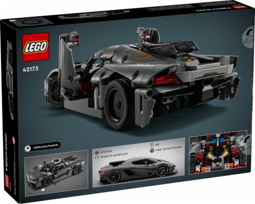 LEGO® Technic™ Koenigsegg Jesko Absolut Grey Hypercar Sport Car 42173 Building Set Perspective: back