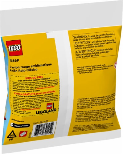 LEGO® Creator™ Iconic Red Plane 30669 Perspective: back