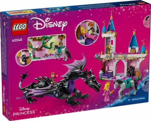 LEGO® Disney Princess Maleficent’s Dragon Form Castle and Horse Toy Perspective: back