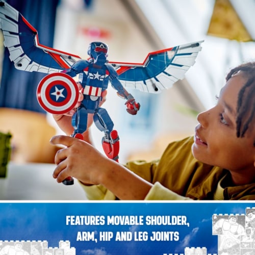 LEGO Marvel New Captain America Construction Figure Super Hero Toy with Minifigures 76296 Perspective: back