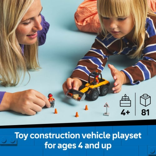 LEGO City Yellow Construction Wheel Loader Building Toy 60450 Perspective: back