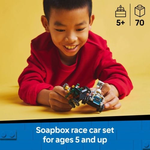 LEGO City Airplane vs. Hospital Bed Race Car Pack Building Toy 60459 Perspective: back
