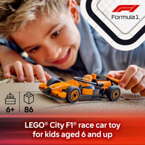 LEGO City F1 Driver with McLaren Race Car Building Toy 60442, 86 pc ...