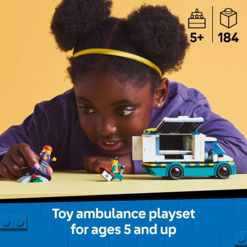 LEGO City Emergency Ambulance Building Toy 60451 Perspective: back