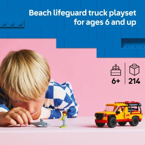 LEGO City Lifeguard Beach Rescue Truck Building Toy 60453 Perspective: back