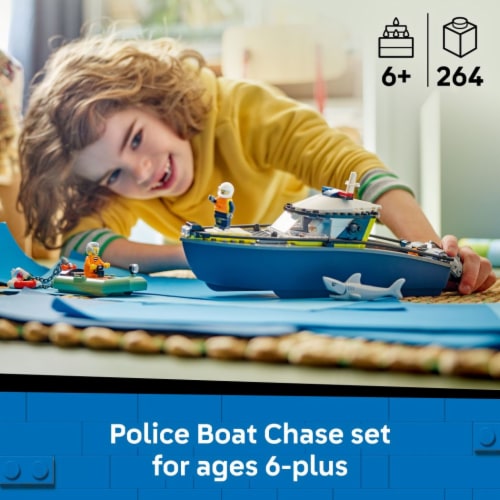 LEGO City Police Boat Chase Building Toy 60456 Perspective: back