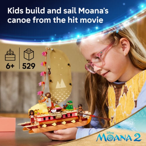 LEGO Disney Moana’s Adventure Canoe Fantasy Toy Boat Building Set 43270 Perspective: back