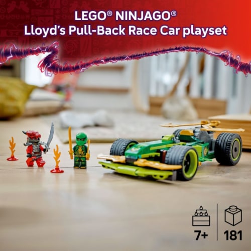 LEGO NINJAGO Lloyd's Pull-Back Race Car Building Toy 71828 Perspective: back