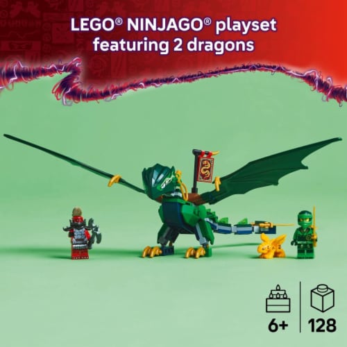 LEGO NINJAGO Lloyd's Green Forest Dragon Toy 71829 Perspective: back
