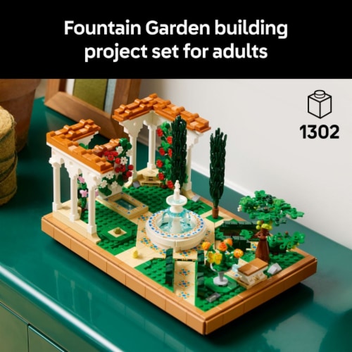 LEGO Icons Fountain Garden Building Set for Adults 10359 Perspective: back