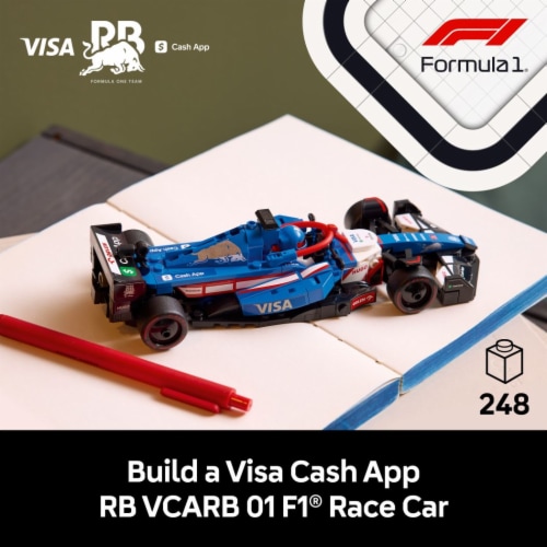 LEGO® Speed Champions Visa Cash App RB VCARB 01 F1 Race Car 77246 Building Set Perspective: back