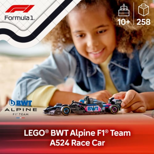 LEGO® Speed Champions BWT Alpine F1 Team A524 Race Car 77248 Building Set Perspective: back