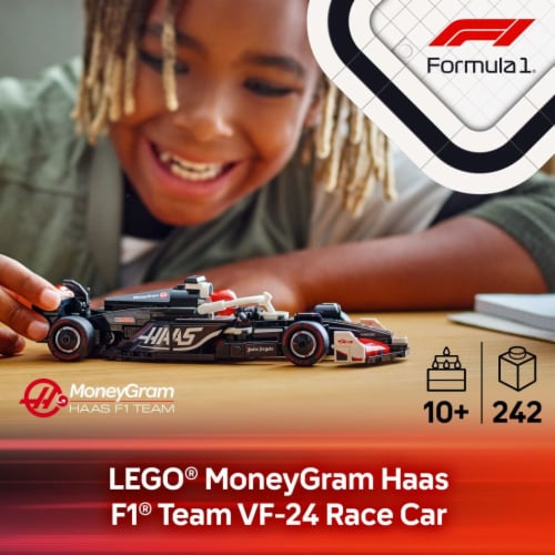 LEGO® Speed Champions MoneyGram Haas F1 Team VF-24 Race Car 77250 Building Set Perspective: back