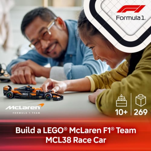 LEGO® Speed Champions McLaren F1 Team MCL38 Race Car Toy 77251 Building Set Perspective: back