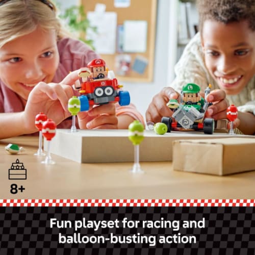 LEGO Super Mario: Mario Kart Baby Mario vs. Baby Luigi Building Toy 72034 Perspective: back