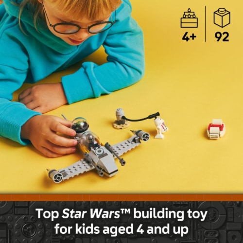 LEGO Star Wars: The Mandalorian Mando and Grogu's N-1 Starfighter Building Toy 75410 Perspective: back