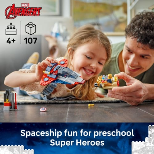 LEGO Marvel Captain America vs. Thanos Kids Toy 76319 Perspective: back