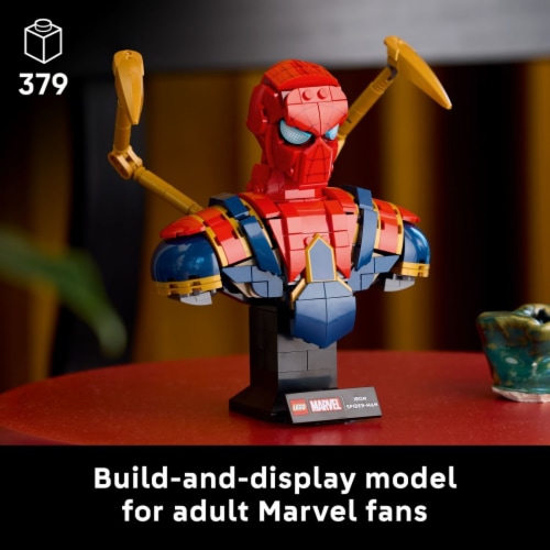 LEGO Marvel Iron Spider-Man Bust Building Kit for Adults 76326 Perspective: back