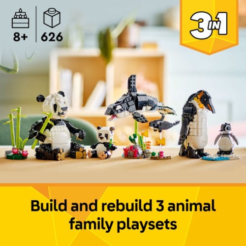 LEGO Creator 3 in 1 Wild Animals Panda Family Building Toy 31165 Perspective: back
