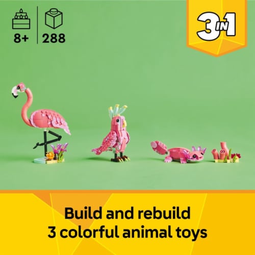 LEGO® Creator 3 in 1 Wild Animals: Pink Flamingo 31170 Building Set Perspective: back