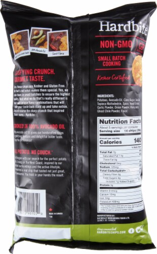 Hardbite Sweet Ghost Pepper Potato Chips Perspective: back