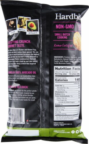 Hardbite Black Truffle Sea Salt Potato Chips Perspective: back
