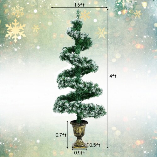 Pre lit spiral discount christmas tree