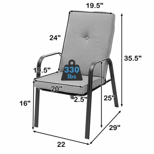 High back online stackable patio chairs