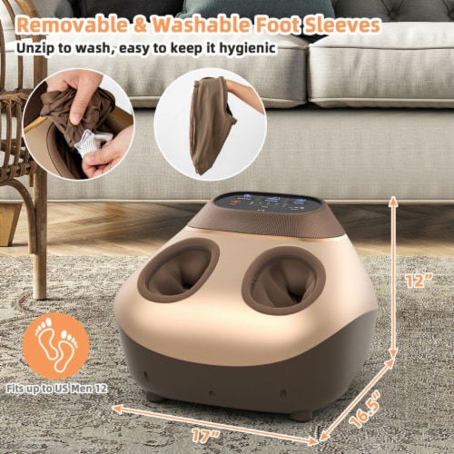 Shiatsu Foot Massager Massage Machine Kneading Rolling Air Compression for Foot Perspective: back