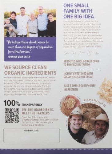 One Degree Organic Foods Ancient Maize Flakes Perspective: back