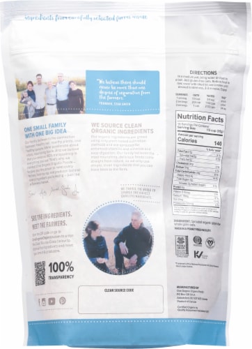 One Degree Organic Foods Sprouted Quick Cook Oats Perspective: back