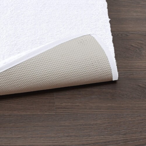 Madison Park Marshmallow Bath Rug White 20x24 Contour Perspective: back