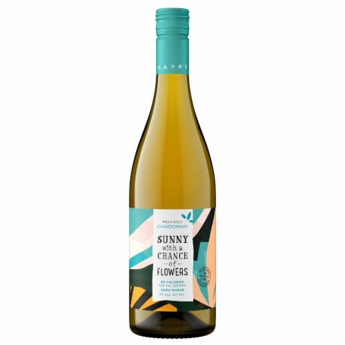 Sunny With A Chance of Flowers Low Calorie Chardonnay White Wine Perspective: back
