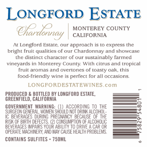 Longford Estate Chardonnay Perspective: back