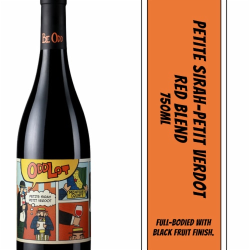 Odd Lot Petite Sirah-Petit Verdot Red Blend Perspective: back