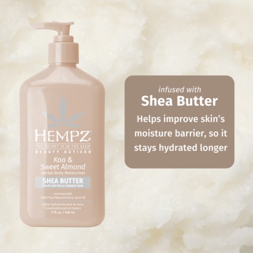 Hempz Beauty Actives Koa & Sweet Almond Herbal Body Moisturizer with Shea Butter Perspective: back