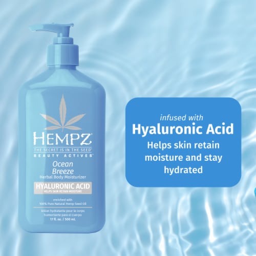Hempz Beauty Actives Ocean Breeze Herbal Body Moisturizer with Hyaluronic Acid Perspective: back