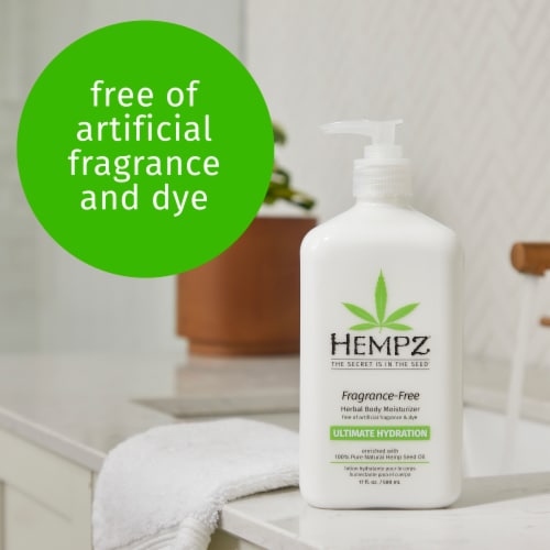 Hempz® Fragrance Free Hydrating Herbal Body Moisturizer Perspective: back