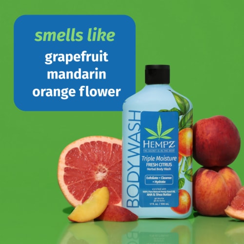 Hempz Triple Moisture Fresh Citrus Herbal Body Wash Perspective: back