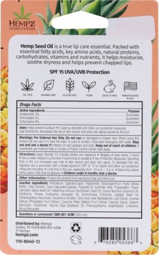 Hempz® Sweet Pineapple Lip Balm Perspective: back