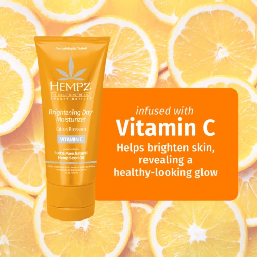 Hempz Beauty Actives Citrus Blossom Brightening Day Facial Moisturizer with Vitamin C Perspective: back