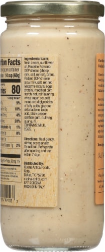 Cucina Antica® Alfredo Premium Pasta Sauce Perspective: back