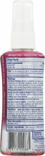 Chloraseptic® Wild Berries Flavor Max Strength Sore Throat Spray Perspective: back