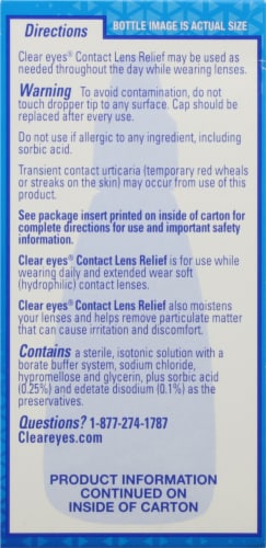 Clear Eyes® Contact Lens Multi Action Relief Eye Drops Perspective: back